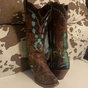 Hand painted Ariat Black Label Boots